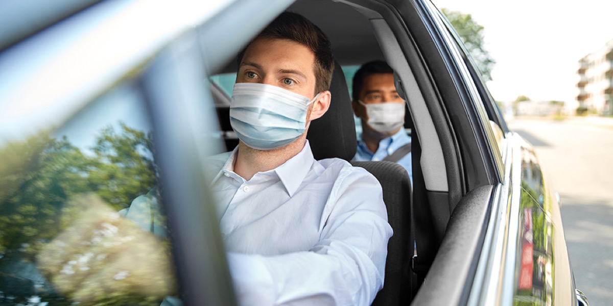 Is it necessary to use a face mask in a private vehicle?
